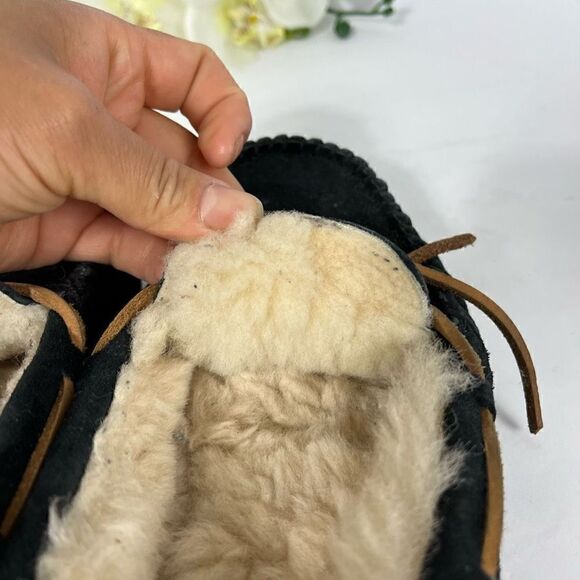 Black Moccasin Slippers - Picture 8 of 10